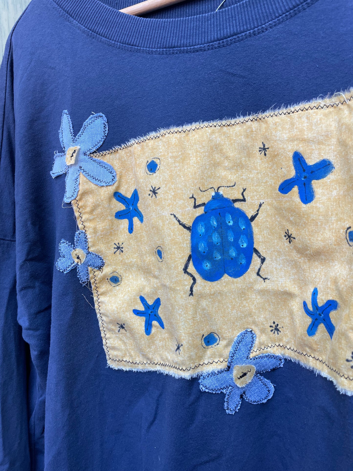 PULL INSECTE BLEU (L)